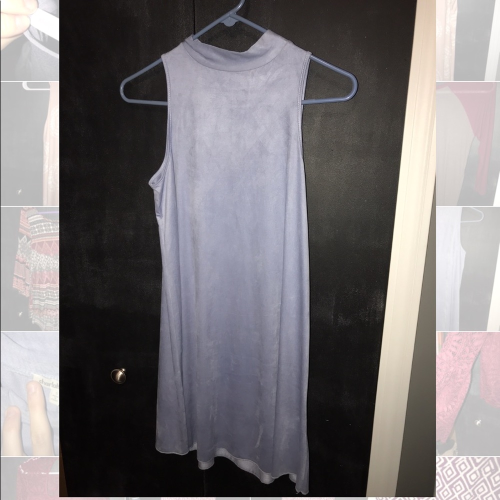 Purple suede dress